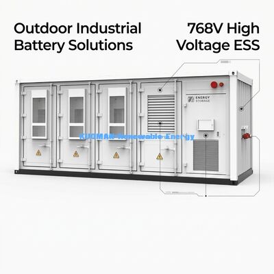 215 kWh kommerzielle ESS mit LiFePO4-Batterie und 10.000 Zyklen für industrielle Energiespeicherung