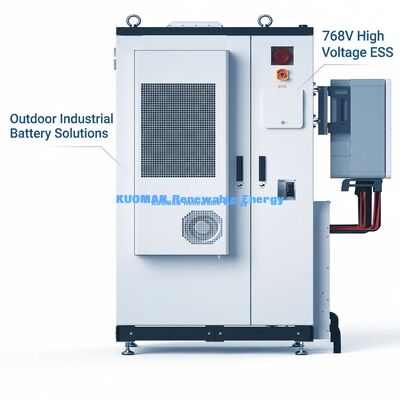 Outdoor-Industrial Battery Energiespeichersystem mit 107,52 kWh Lithium-Eisenphosphatbatterie und IP54-Bewertung