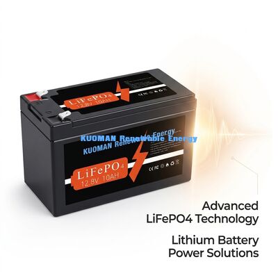 12V 10Ah 128Wh LiFePO4 Deep Cycle Lithium-Batterie für Energiespeicher und Wohnmobile