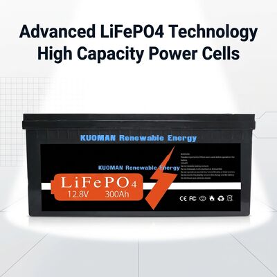 angepasste 12V 300Ah Lithiumbatterie mit 3840Wh Energie und 8000 Zyklusdauer für die Energiespeicherung