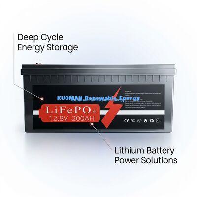 12V 200Ah LiFePO4 Deep Cycle Battery mit 8000 Zyklen und 10-jähriger Garantie für die Energiespeicherung