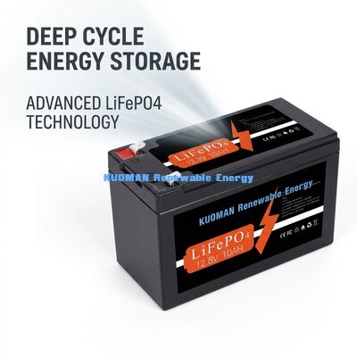 12V 10Ah 128Wh LiFePO4 Deep Cycle Lithium-Batterie für Energiespeicher und Wohnmobile