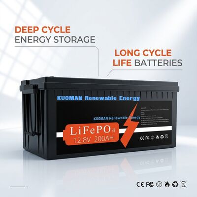 12V 200Ah LiFePO4 Deep Cycle Battery mit 8000 Zyklen und 10-jähriger Garantie für die Energiespeicherung
