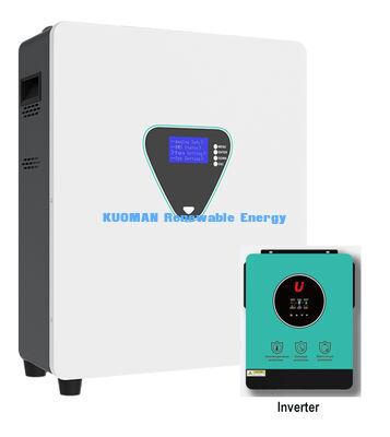 Hohe Kapazität 51,2 V 200 Ah LiFePO4-Solarenergiespeichersystem 15 kWh mit App-Steuerung zur Wandmontage