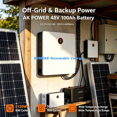 48V 100Ah Wandmontage Lithium-Eisenphosphat-Batterie CE UN38.3 Zertifiziert Weltweit Versand