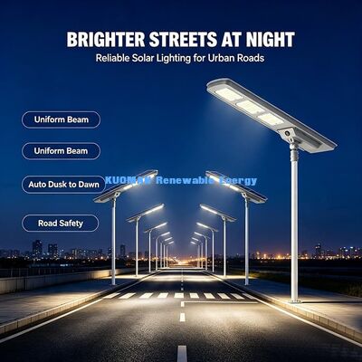 30W LiFePO4 Batterie Solarstraßenleuchte All in One Design Wasserdichte Außen Solar LED Straßenlampe