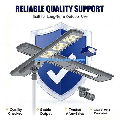 50W 220lm/W Hocheffizienz Solarstraßenleuchte IP65 Wasserdichte integrierte Solarlampe