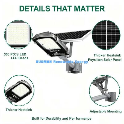 300pcs 2835 SMD LED Solar Street Light High Lumen Low Power Consumption Yard Lamp