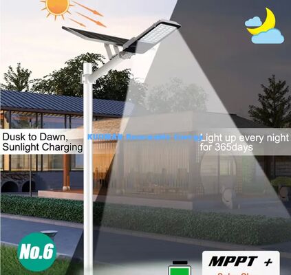 200W Split Solar Street Light IP65 Wasserdicht Dämmerung bis Morgengrauen Fernbedienung Straßenleuchte