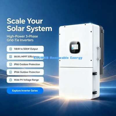 Parallel 1-9 Units Three Phase Hybrid Solar Inverter Home Commercial Off Grid System