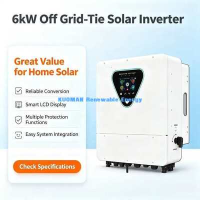 IP65 Outdoor Wasserdichter 6KW Solar-Hybrid-Wechselrichter Off-Grid-Backup-Energieversorgung