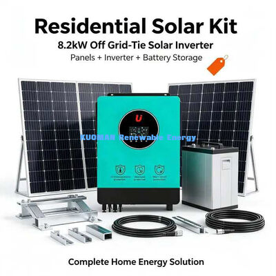 Breiter PV-Spannungsbereich 90-450V 8,2KW On-Off-Grid-Solarwechselrichter für Solarmodul-Arrays