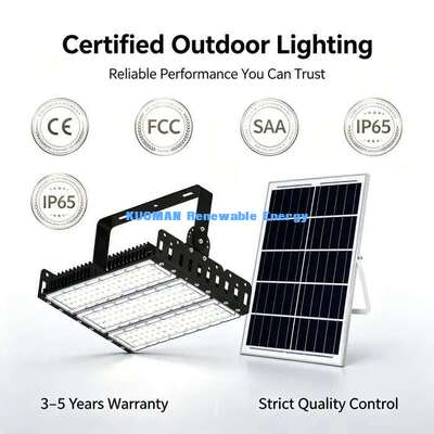 Kälte- & hitzebeständige 200W Solar-LED-Flutlicht -40℃~55℃ IP65 Außenbeleuchtung für Baustellen