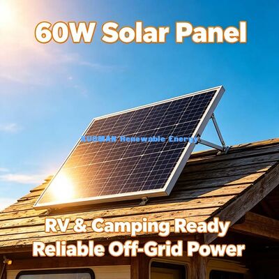 60W Hochleistungs-Mono-Solar-Panel Off-Grid-Stromversorgung für Außen-Sensor- und Billboard-Ausrüstung