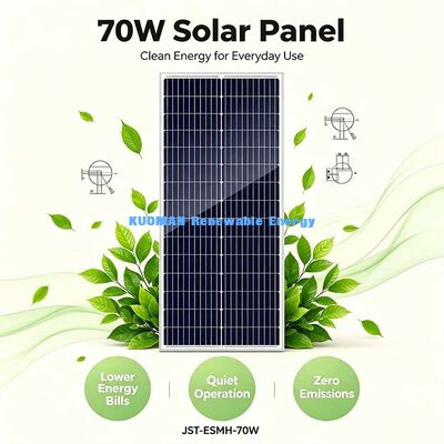 70W monokristallines Solarpanel mit vorgebohrten Montagelöchern, einfach zu installierendes Solar-Ladepanel für Gartenschuppen