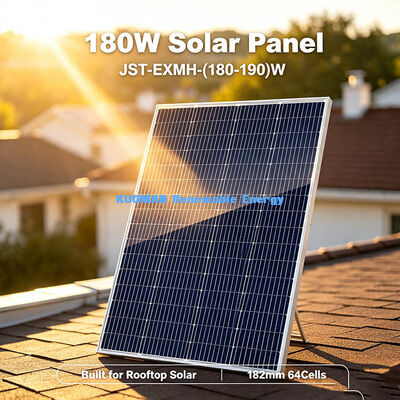 Dauerhafte 5400 Pa Winddichte 180‐190 Watt monokristalline Solarkollektor für Außeneinsatz