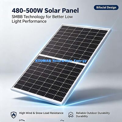 Großhandel mit Solarzellen mit zwei Gesichtern des Typs N 480W-500W, zuverlässige Qualitätssicherung