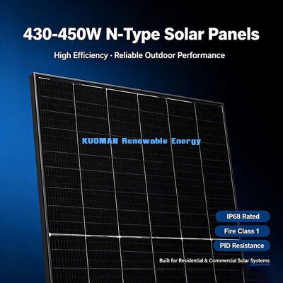 Dauerhafte 430‐450 Watt Solarzentrale, IP68 Junction‐Box Photovoltaik-Ausrüstung für Heimsicherung und kommerzielle Nutzung