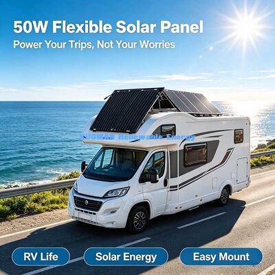50 W Ultra-Light Flexible Solar Panel, leicht zu montierende faltbare Solarenergie für Wohnwagen, Boote, Campingplätze und Balkone