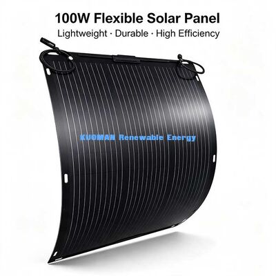 105W schwarzes PET-Flexibles Solarpanel, hocheffizientes Solarmodul für Balkon, Wohnwagen und Überland