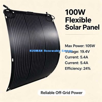 105-Watt flexibles Solarpanel für Wohnmobile, >22% Umwandlungseffizienz, wasserdichtes Solarladegerät