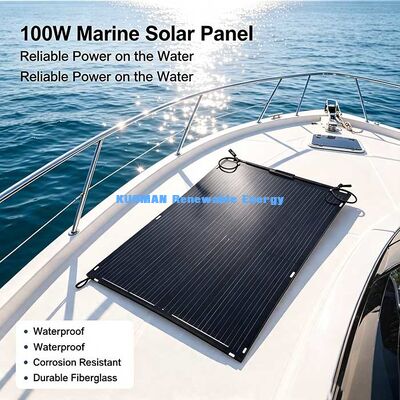105W flexibles monokristallines Solarmodul, 360-Grad flexibles Solarpanel mit MC4-Anschluss
