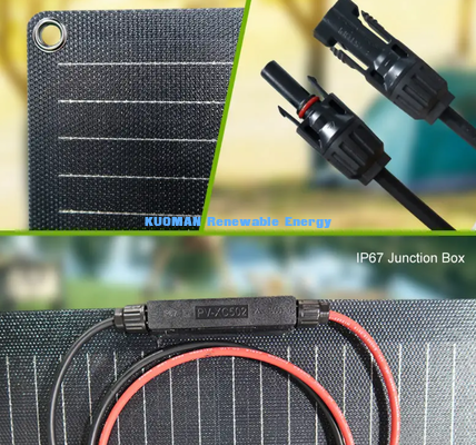 200 Watt flexibles Solarpanel mit MC4-Anschluss, wasserdichtes dünnes Solarmodul für Wohnwagen, Yachten, Balkon-Solarinstallation