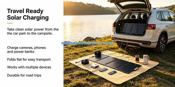 50 Watt wasserdicht klappbares Solarpanel, USB-C Gleichspannungsladegerät für Backpacking-Reisen