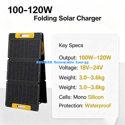 105W faltbares monokristallines Solar-Ladegerät, wasserdichtes tragbares Solarpanel für Vanlife-Roadtrips