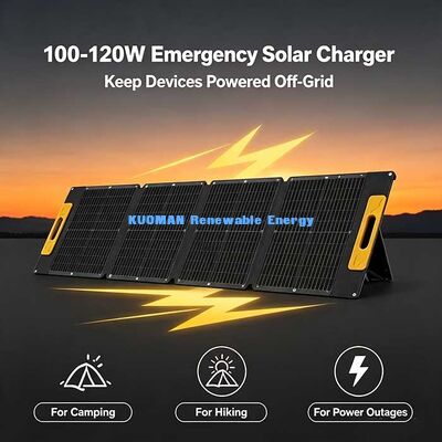 100-120 Watt hocheffizientes faltbares Solarpanel, spritzfestes tragbares Solar-Ladegerät für Off-Grid-Abenteuer