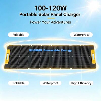 100-120 Watt hocheffizientes faltbares Solarpanel, spritzfestes tragbares Solar-Ladegerät für Off-Grid-Abenteuer
