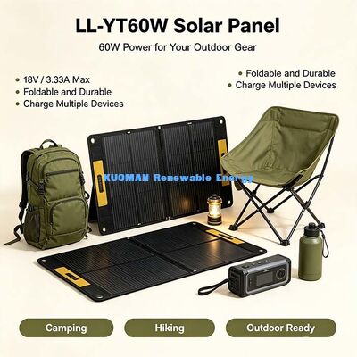 60W hoch effizientes faltbares Solarpanel, leichter Solarcharger für RV Van Life Campingplätze