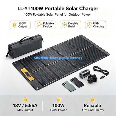 105W wasserdichtes faltbares Solar-Ladegerät, tragbares Off-Grid-Solarpanel für lange Campingausflüge