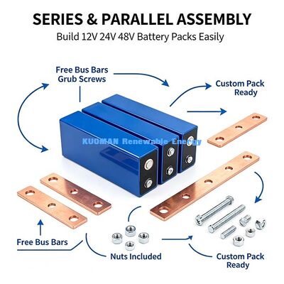 3.2V 100Ah CATL Prismatische LiFePO4-Batteriezelle, kostenlose Verbindungsschaltflächen, Lithiumzelle für die Herstellung von 12V 24V 48V-Batterien