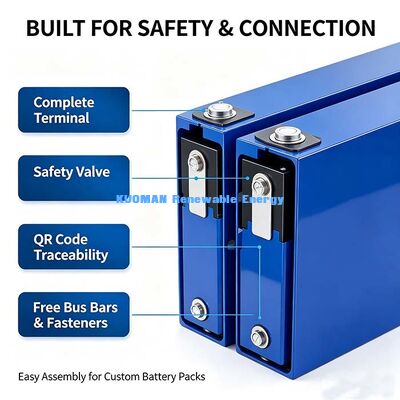 3.2V 280Ah LiFePO4 Batterie Prismatische Zelle, Lithium-Ionenzelle mit langer Lebensdauer für Off-Grid-Solarspeicher und Back-up-Stromversorgung