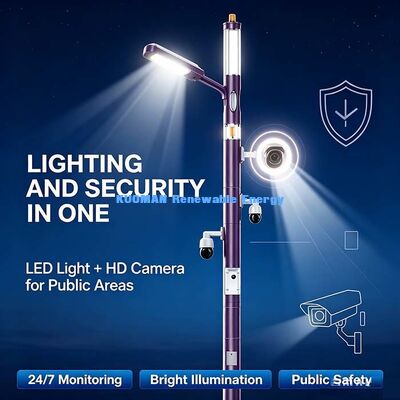 Smart Pole System mit LED-Licht, Kamera, WLAN und Notruf