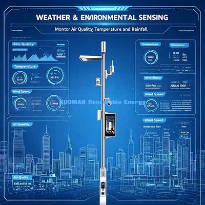Smart IoT Street Light Pole, Ferndämpfbare LED Smart Pole für Park, Plaza & Highway Smart Lighting