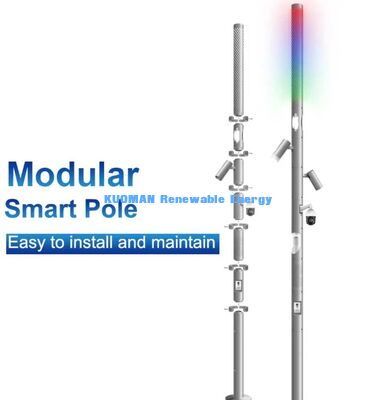 Modular Smart Pole BS‐15. All-in-One IoT Smart City Street Light mit Kamera, WLAN und Notruf